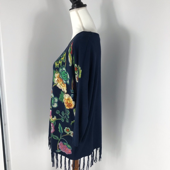 Desigual Tassel floral sequin sweater - Picture 4 of 6